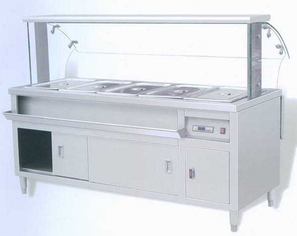 五斗保溫菜臺(tái)（拉門(mén)）帶玻璃罩